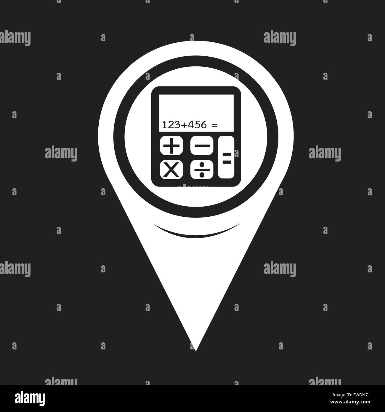 Map Pointer Calculator Icon Stock Vector Image & Art - Alamy
