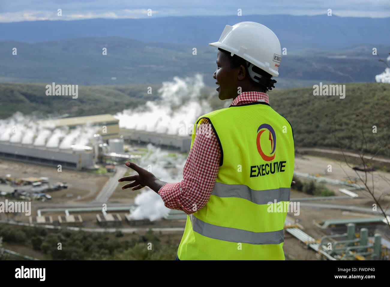 KENYA Naivasha, 140 MW geothermal power plant Olkaria IV of KenGen the