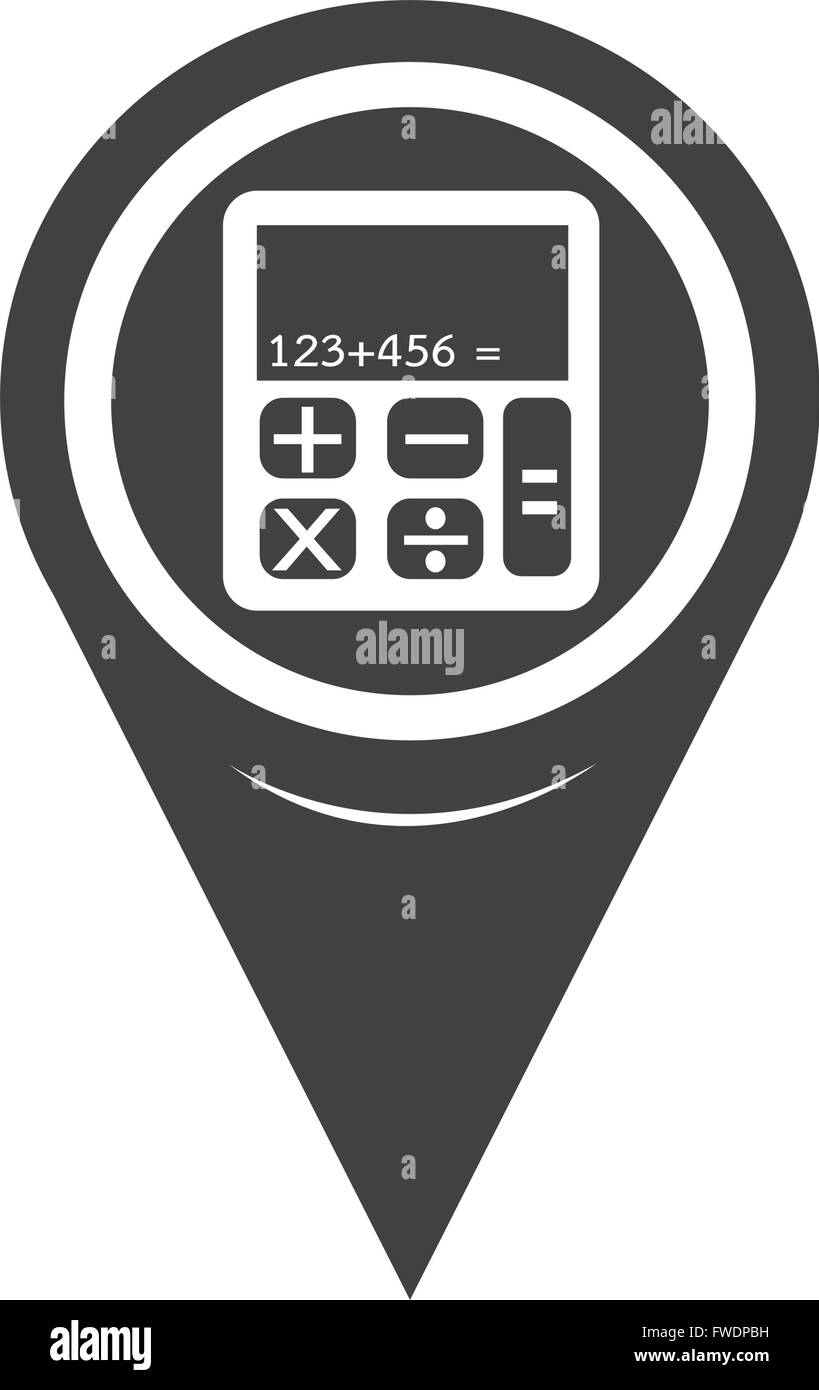 Map Pointer Calculator Icon Stock Vector Image & Art - Alamy