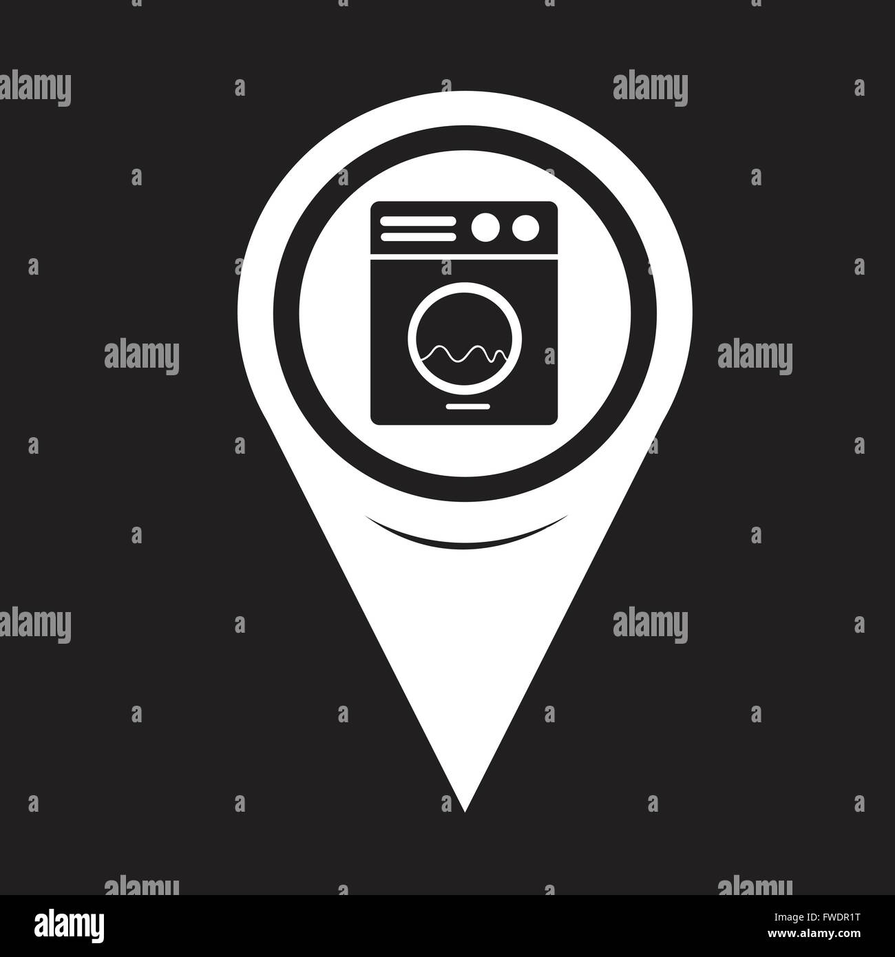 Map Pointer Washing Machine Icon Stock Vector Image & Art - Alamy