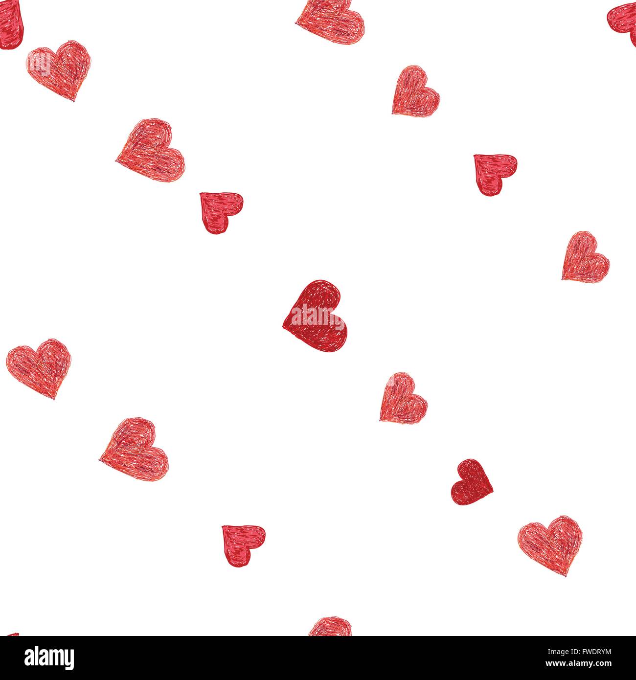 Doodle seamless pattern with hearts Stock Vector Image & Art - Alamy