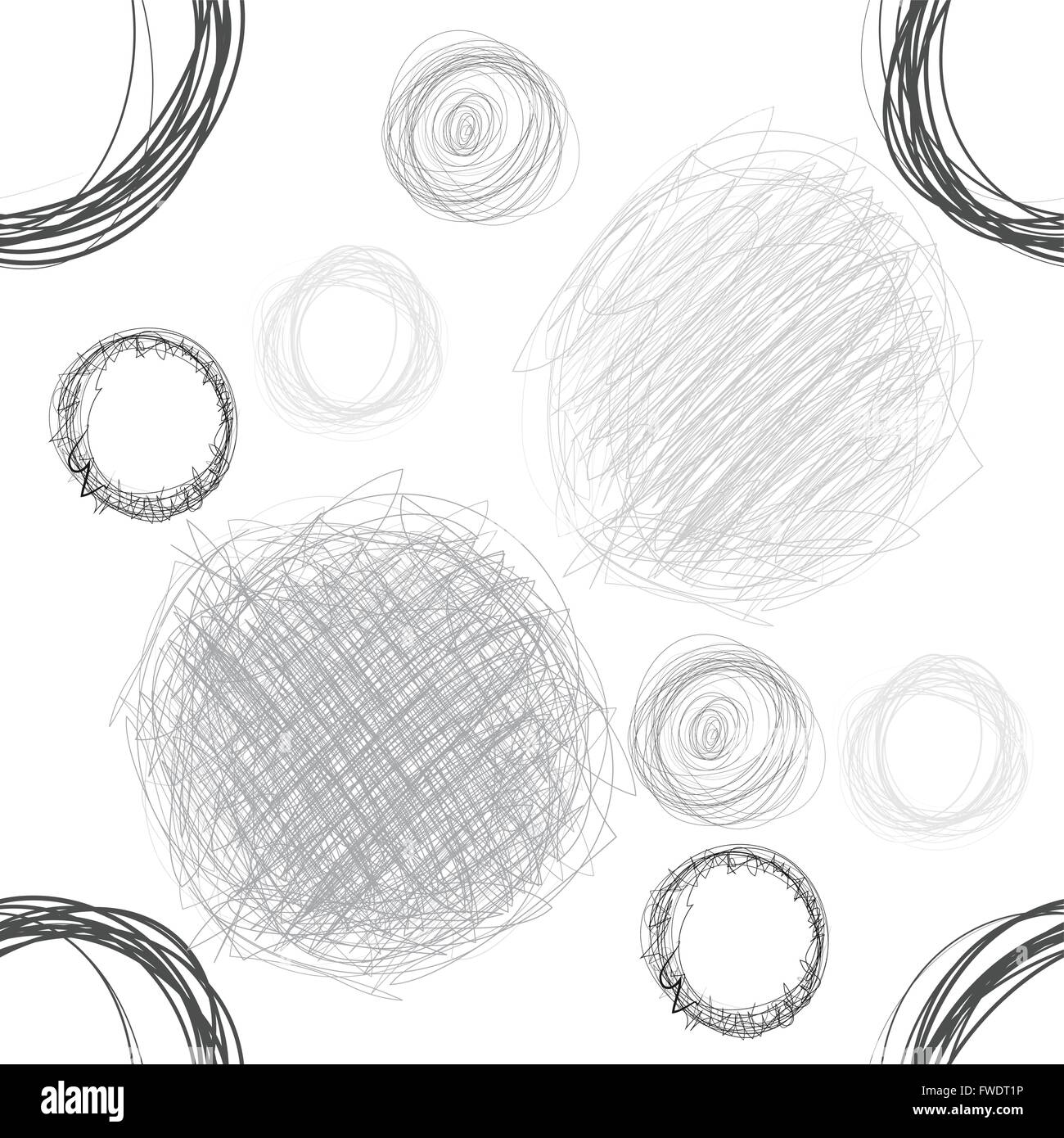 Scribble Circles Seamless Pattern Stock Vector Image & Art - Alamy