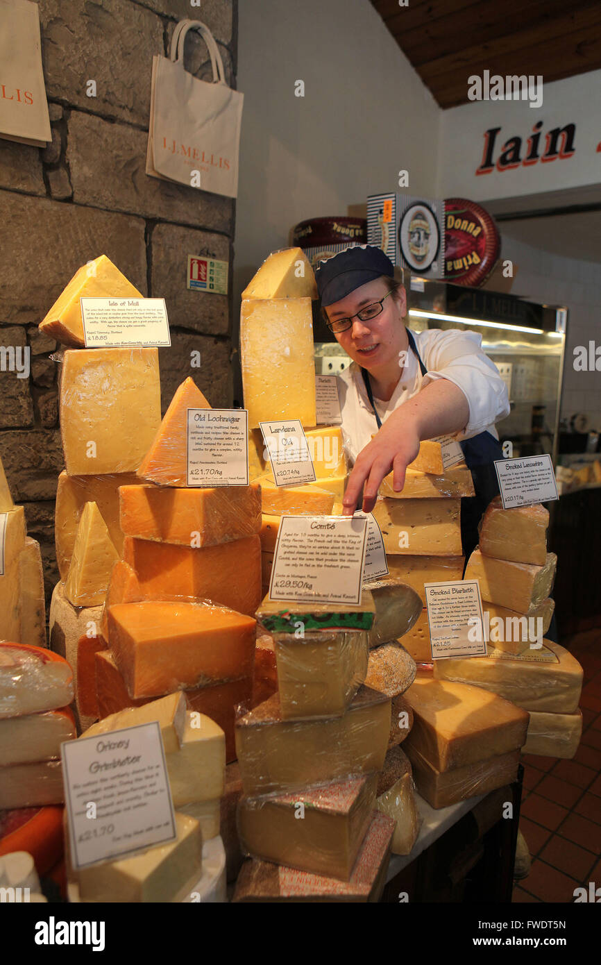 Edinburgh,Scotland I.J.Mellis cheese shop on West Bow,Edinburgh Stock