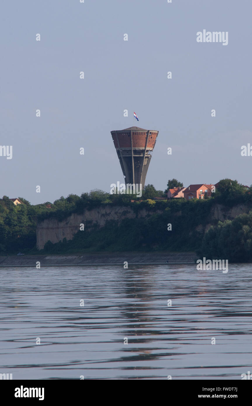 war damages on the danube Stock Photo