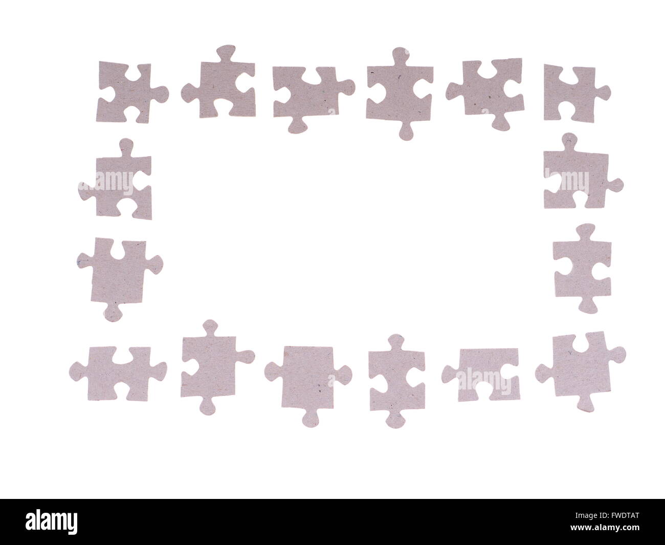 Puzzle on a white background Stock Photo - Alamy