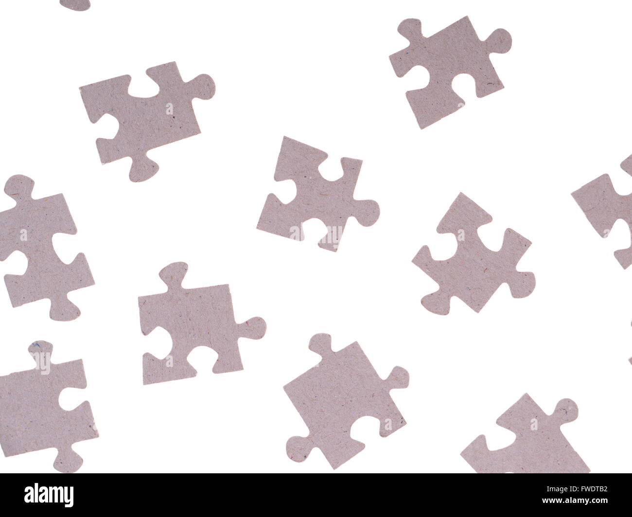 Puzzle on a white background Stock Photo - Alamy