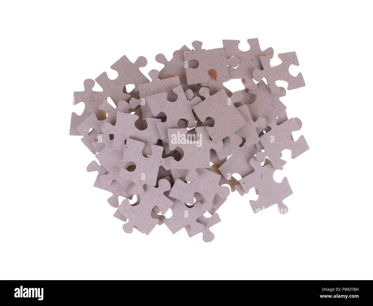 Puzzle on a white background Stock Photo - Alamy