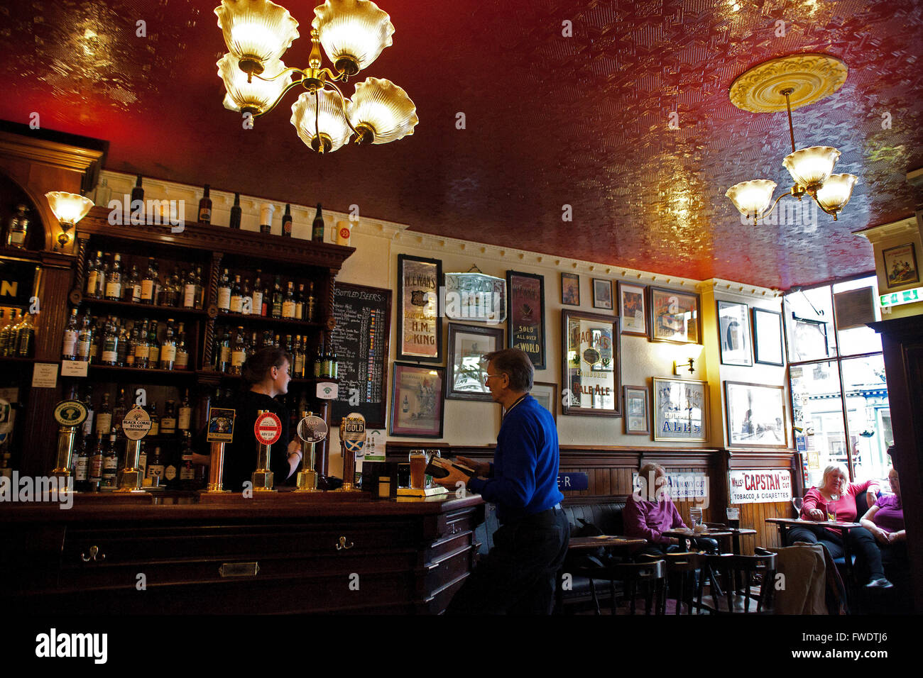 The Bow Bar,Edinburgh,Scotland Stock Photo
