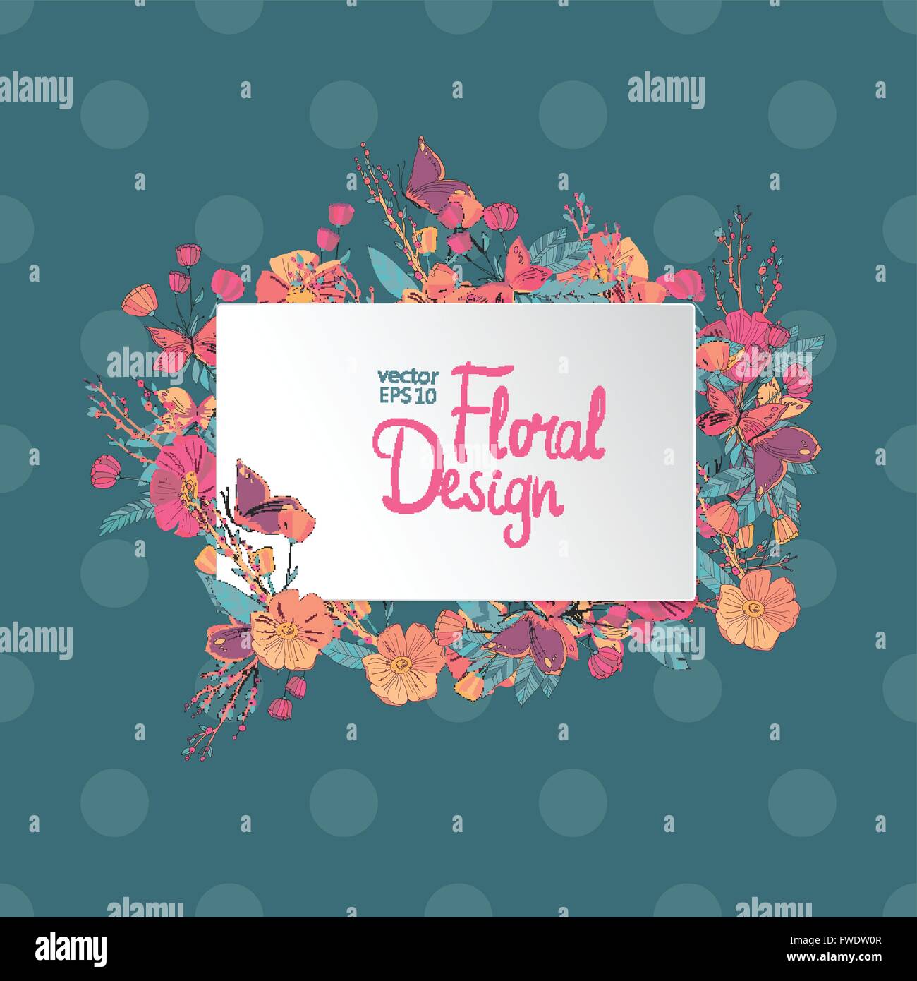 Vintage floral vector frame Stock Vector Image & Art - Alamy