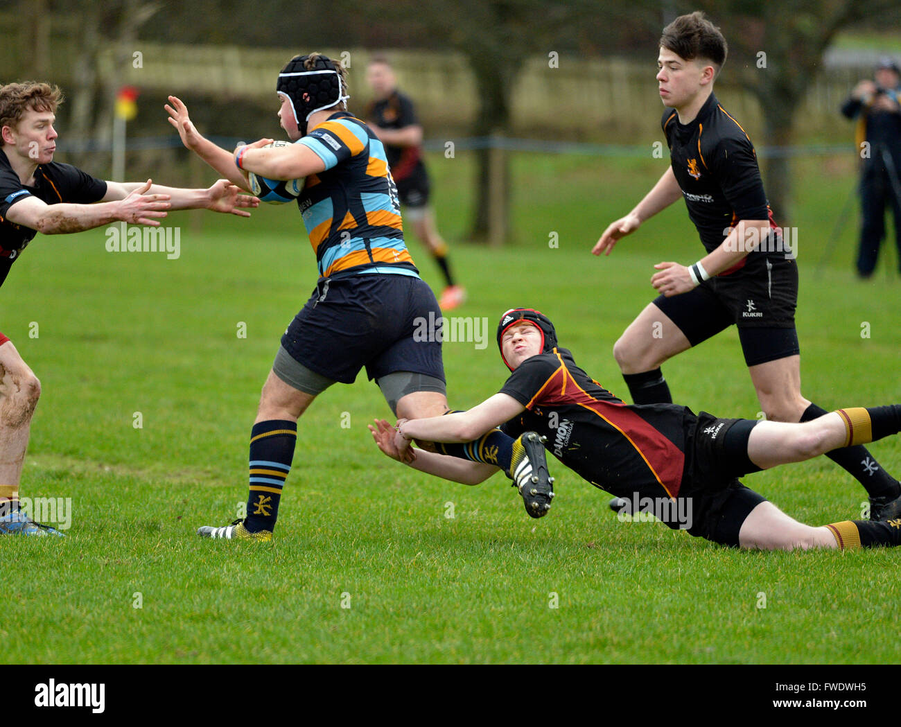 Northern Ireland schools rugby game between Foyle College and Antrim