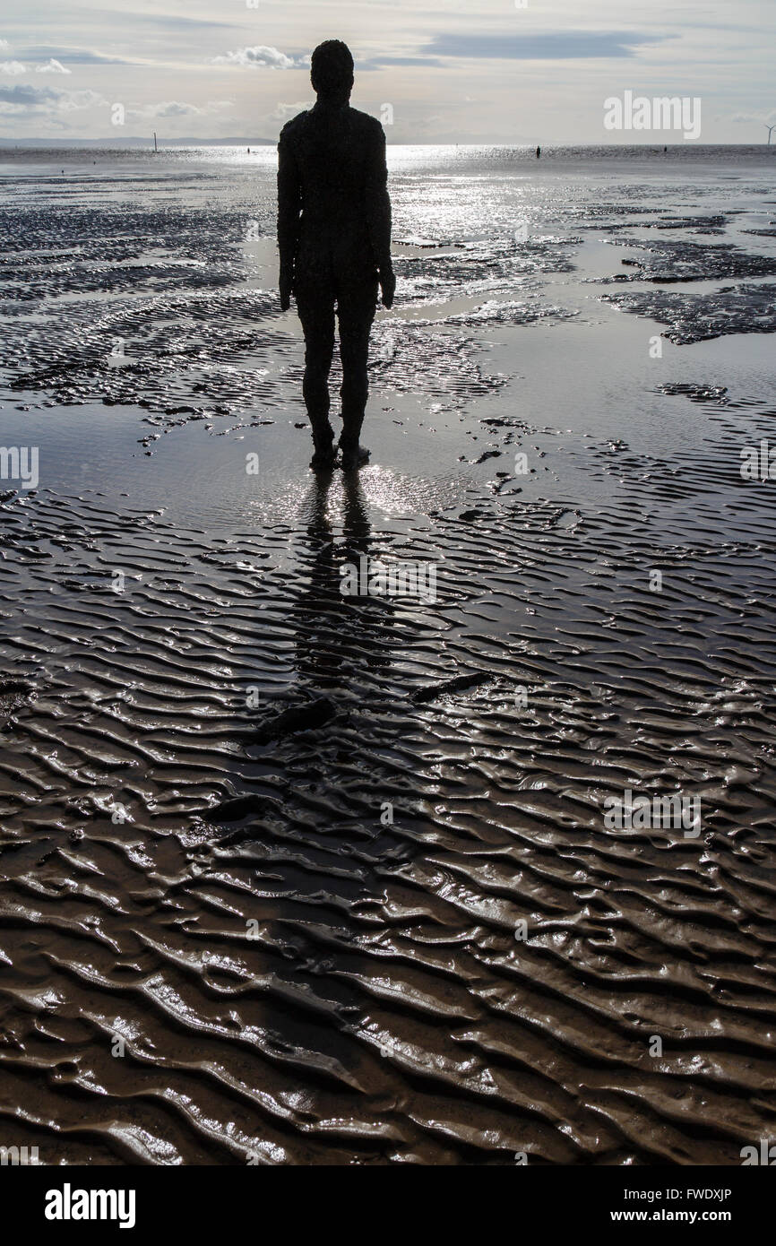 Sir Antony Gormley's 'Another Place' statues, Crosby Beach, Sefton