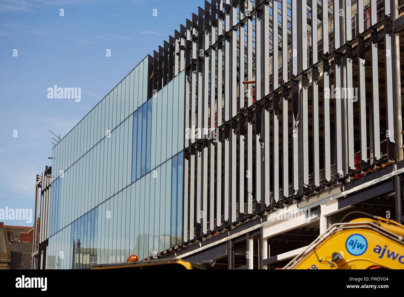 Oldham town centre new development around the old Town Hall