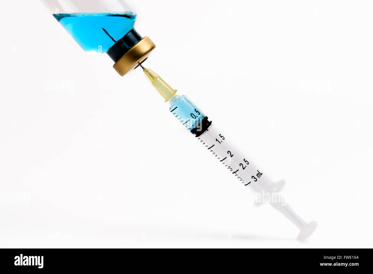 Prepare for injection. Ready to put a vaccine. Stock Photo