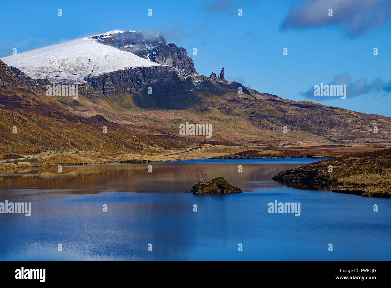 Old man of Storr in winter Stock Photo