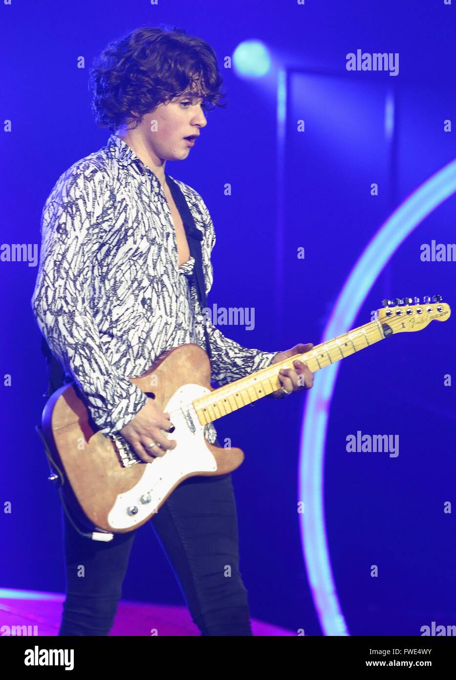 London, UK. The Vamps ( Brad Simpson (lead vocals and guitar), James