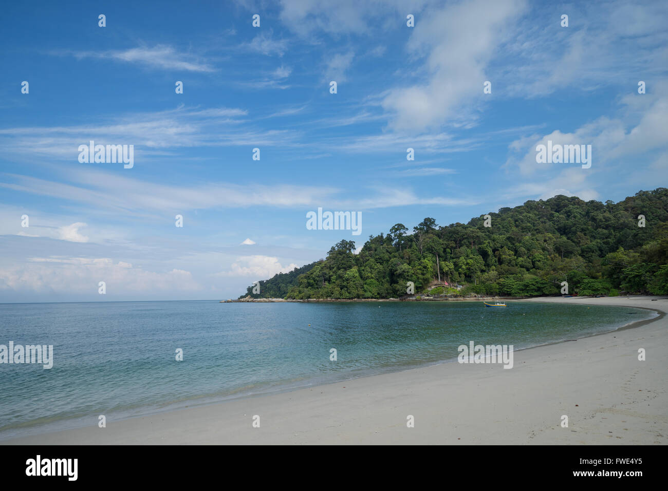 View of Teluk Nipah beach in Pangkor island, Malaysia. Stock Photo