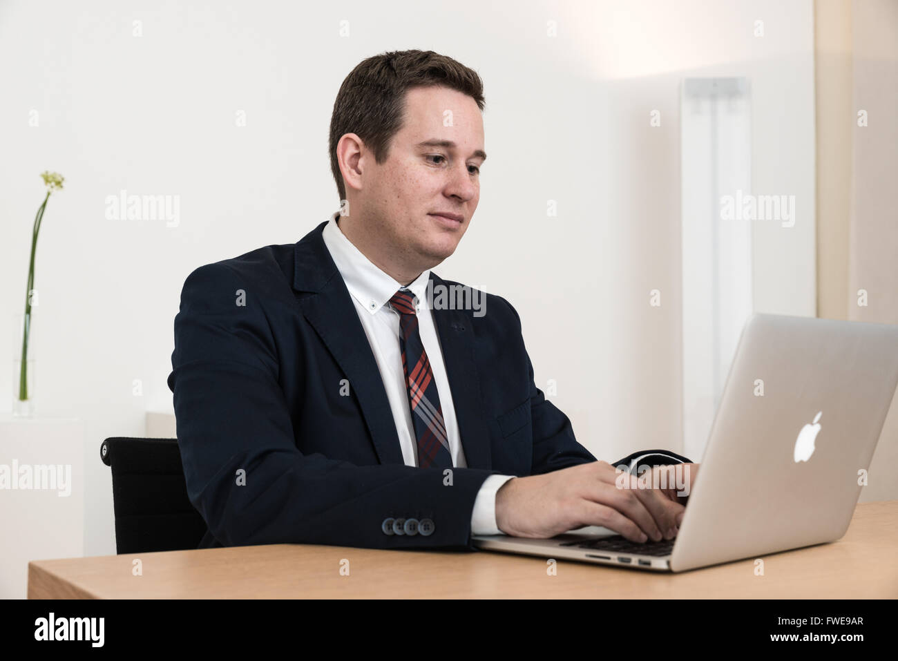 Computer work typing in office Stock Photo - Alamy