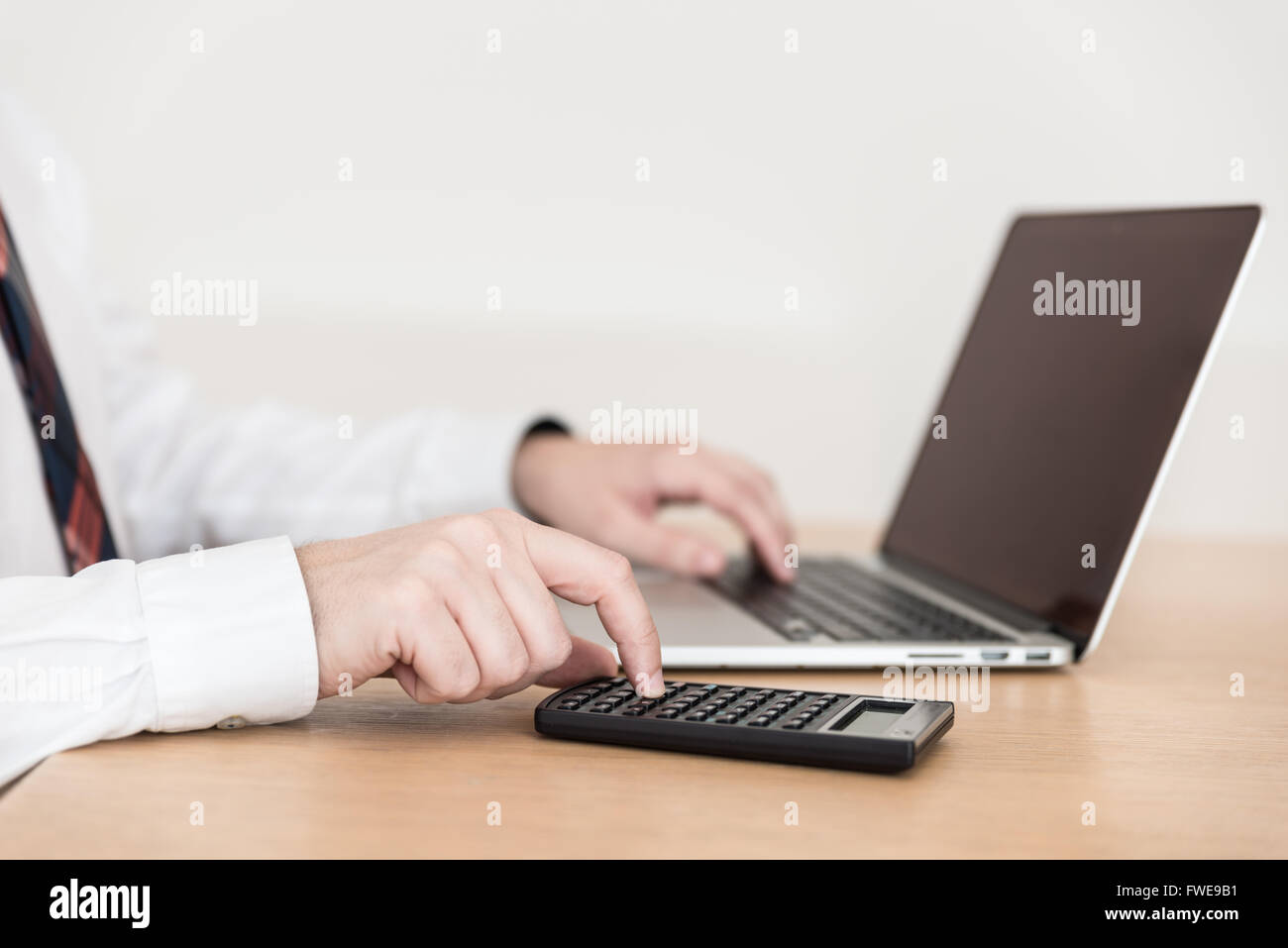 Computer work typing in office Stock Photo - Alamy