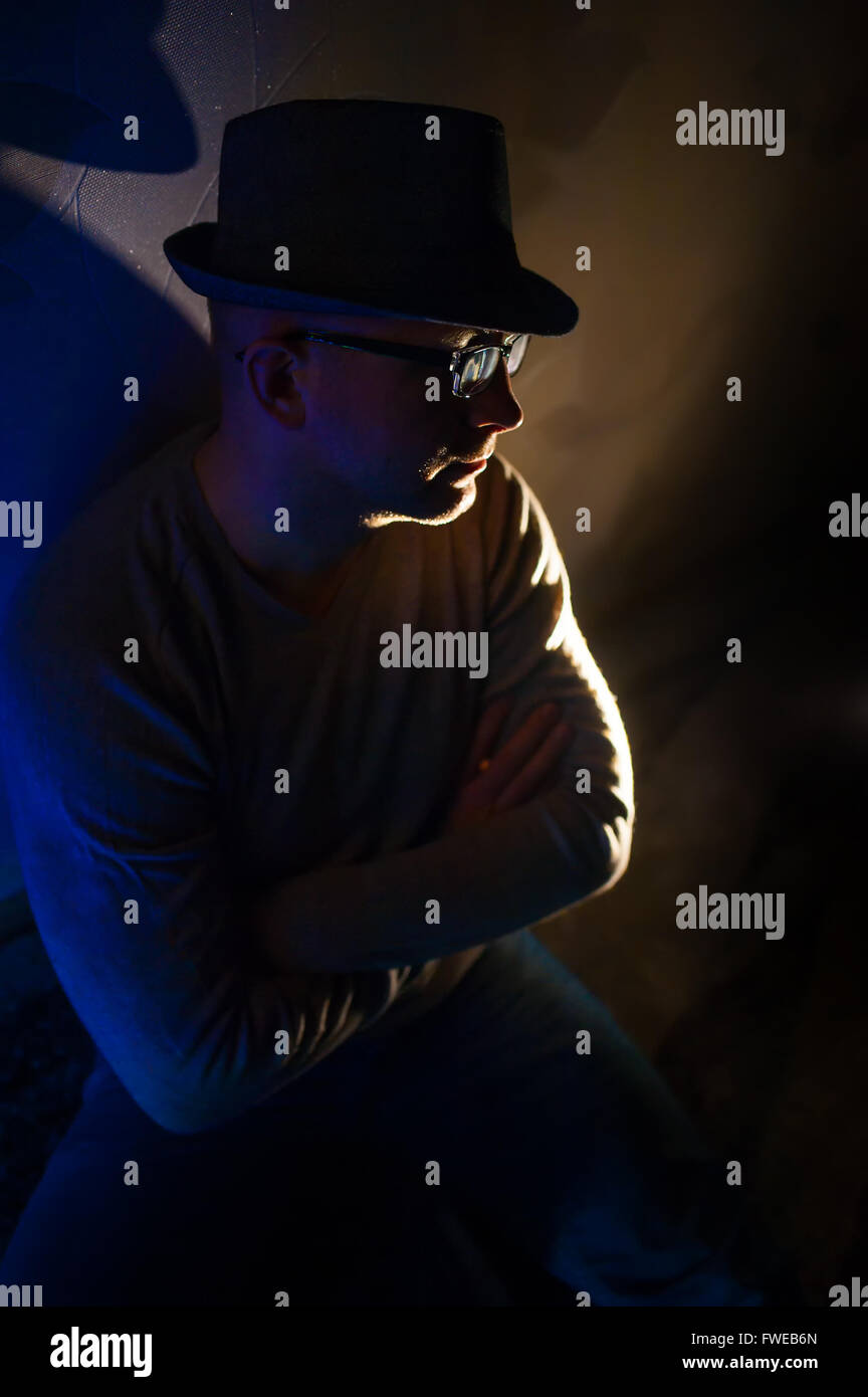 Man in dark glasses hi-res stock photography and images - Alamy