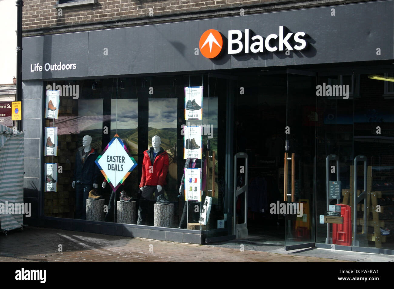 BLACKS CAMPING OUTDOOR SHOP Stock Photo