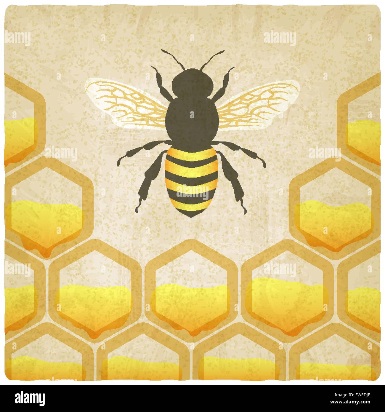 Polygon bee honeycomb pattern Stock Vector Images - Alamy