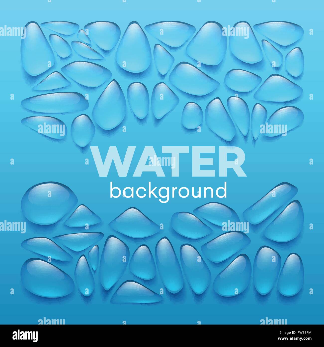 Water drops on blue background. Vector illustration Stock Vector Image ...