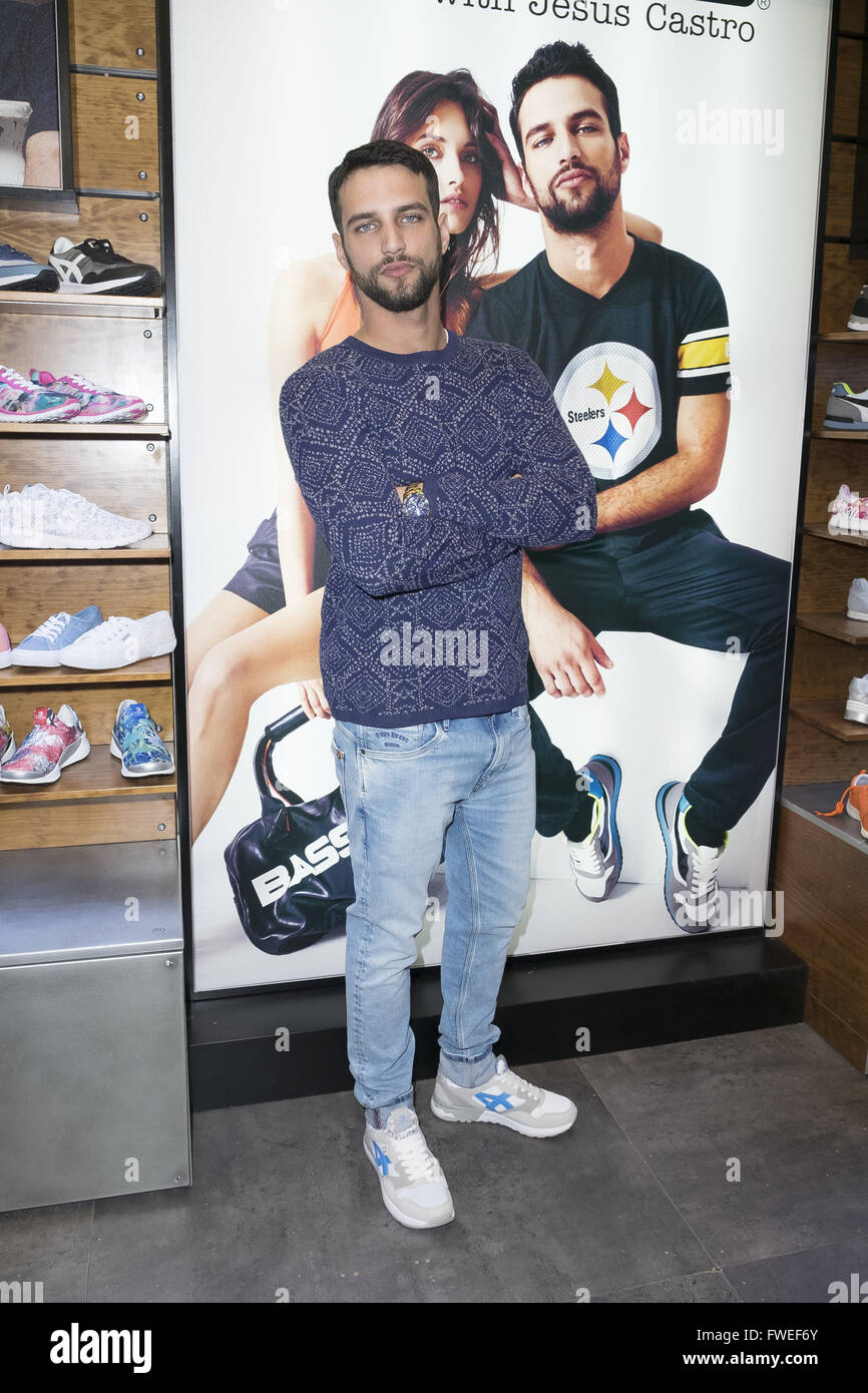 Spanish actor Jesus Castro presents 'Bass 3D' Shoes new collection at Ifema  Featuring: Jesus Castro Where: Madrid, Spain When: 04 Mar 2016 Stock Photo  - Alamy