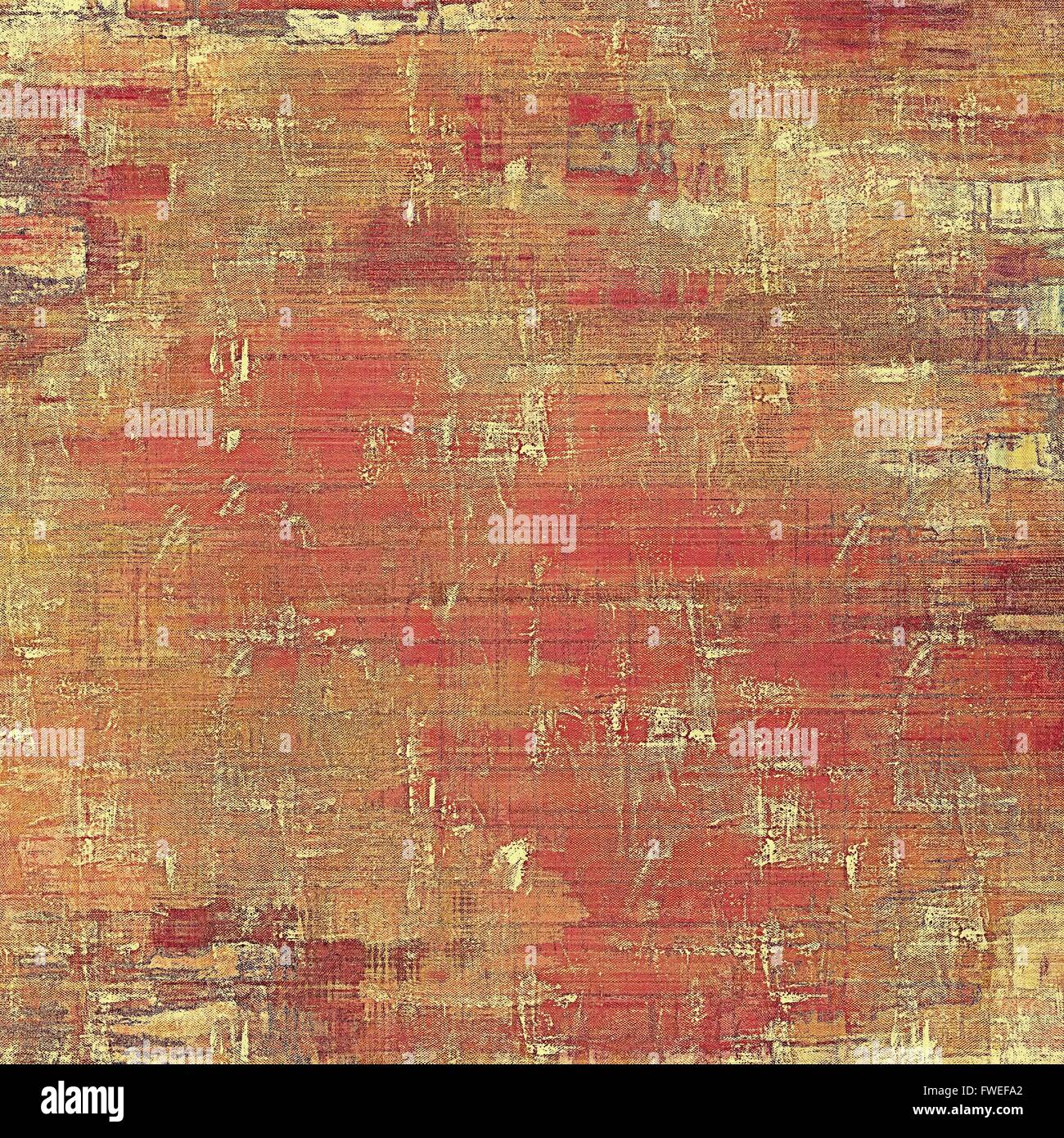 Retro style abstract background, aged graphic texture with different color patterns: yellow (beige); brown; red (orange); gray; Stock Photo