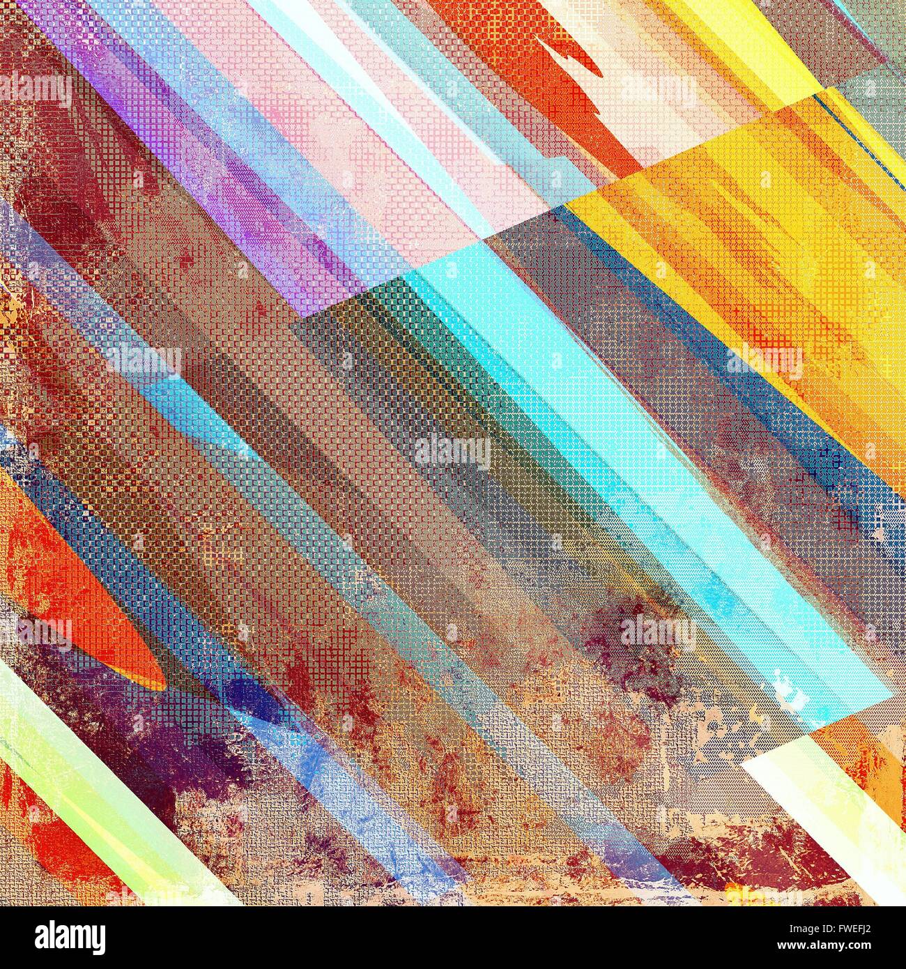 Geometric vintage design background - Grungy style ancient texture with ...