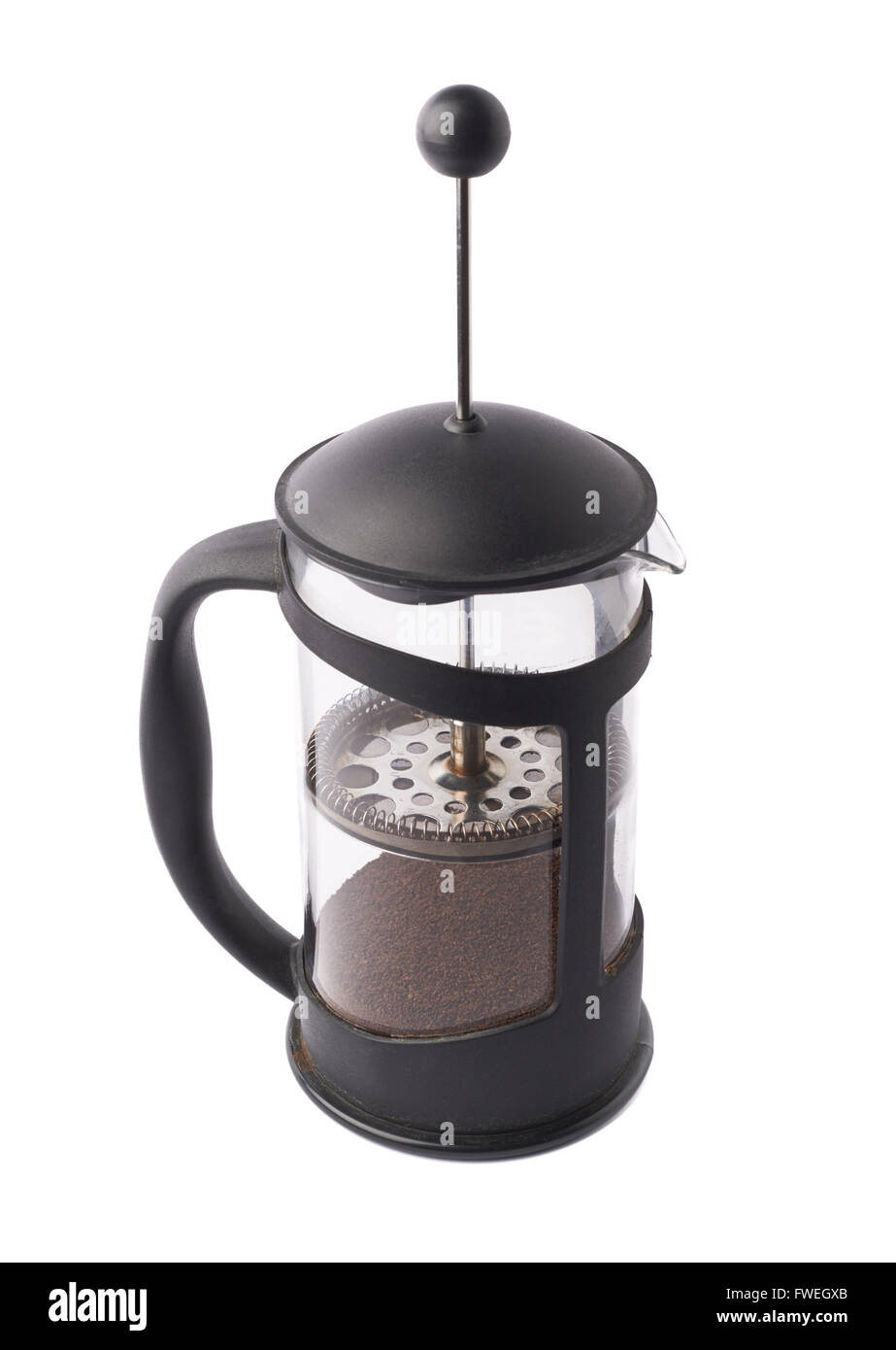 French press pot coffee maker isolated Stock Photo Alamy