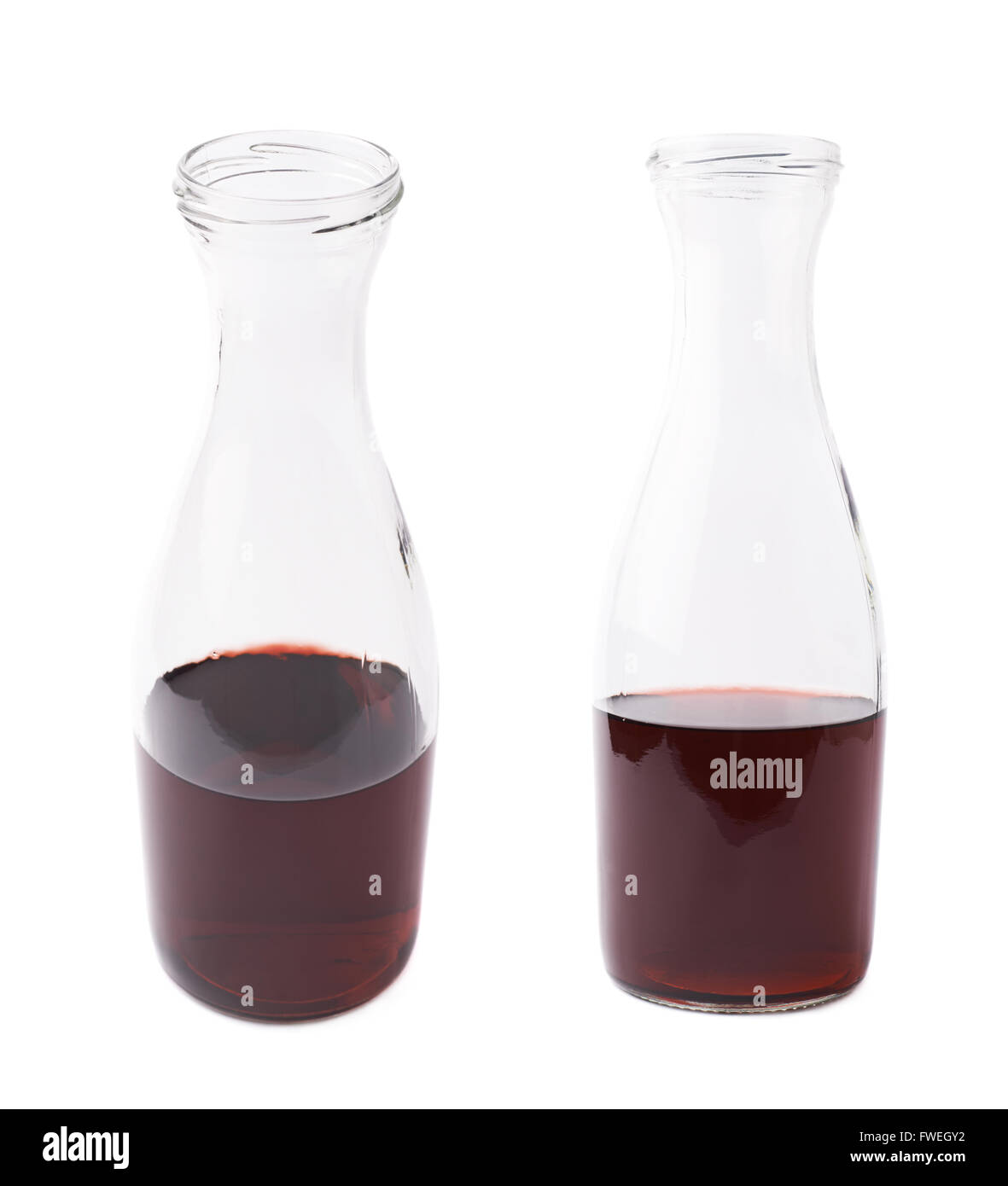 Half filled bottle of wine isolated Stock Photo Alamy