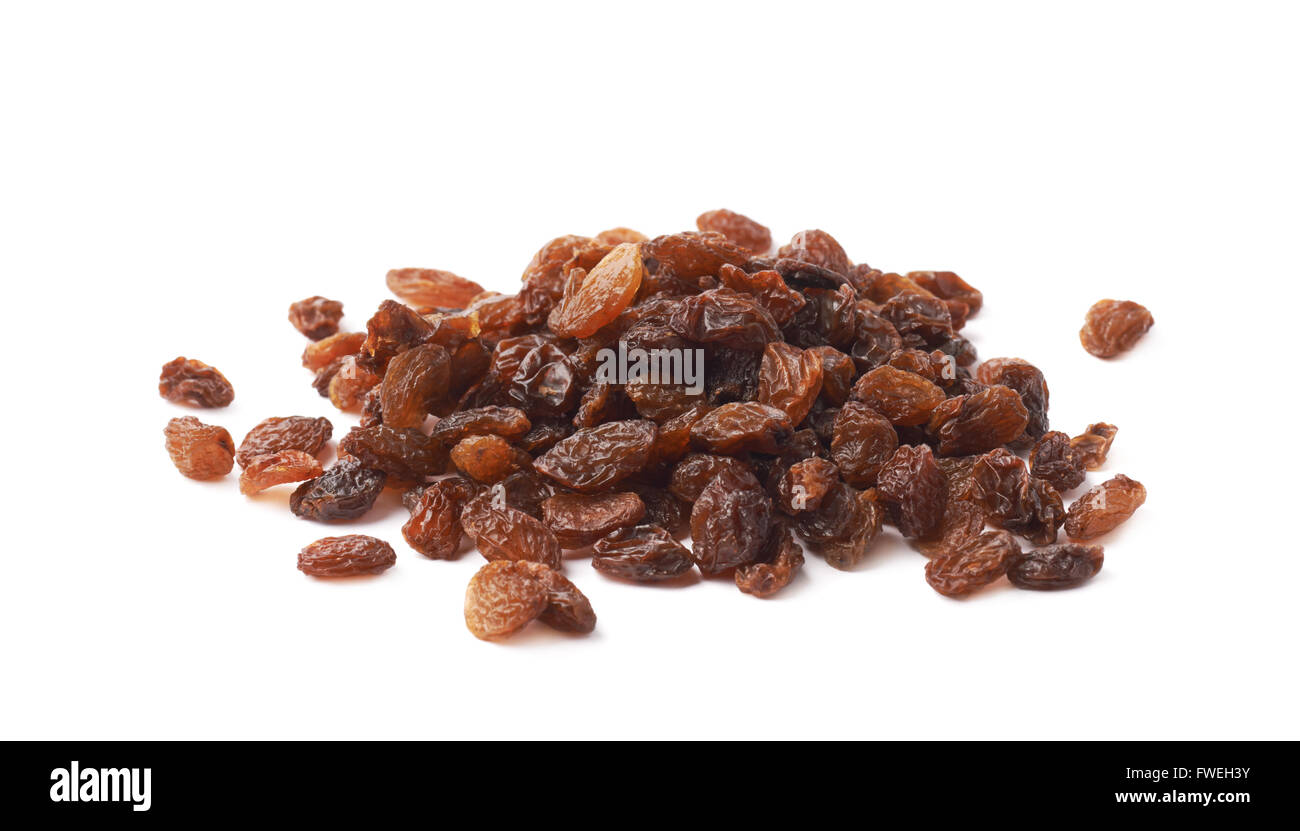 Pile of multiple raisins isolated Stock Photo - Alamy