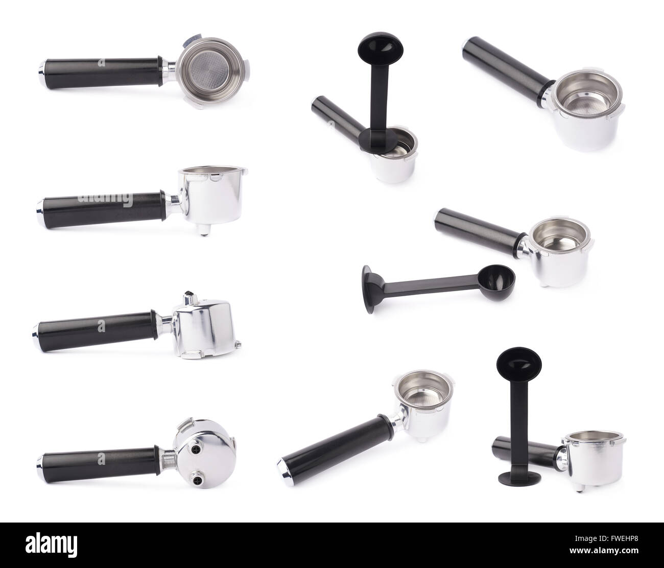 Espresso machine portafilter isolated Stock Photo Alamy