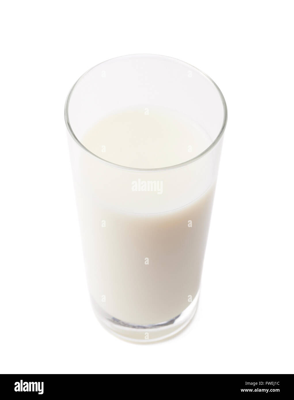 Tall glass of milk isolated Stock Photo - Alamy