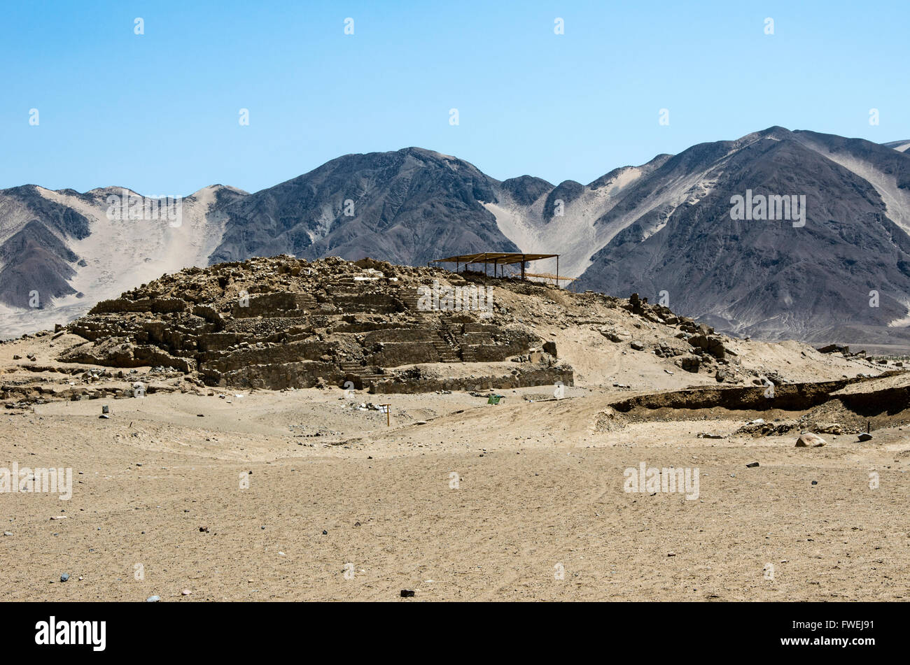 Archaeological zone of Caral ( 2600 BCE and 2000 BCE) . Supe valley ...