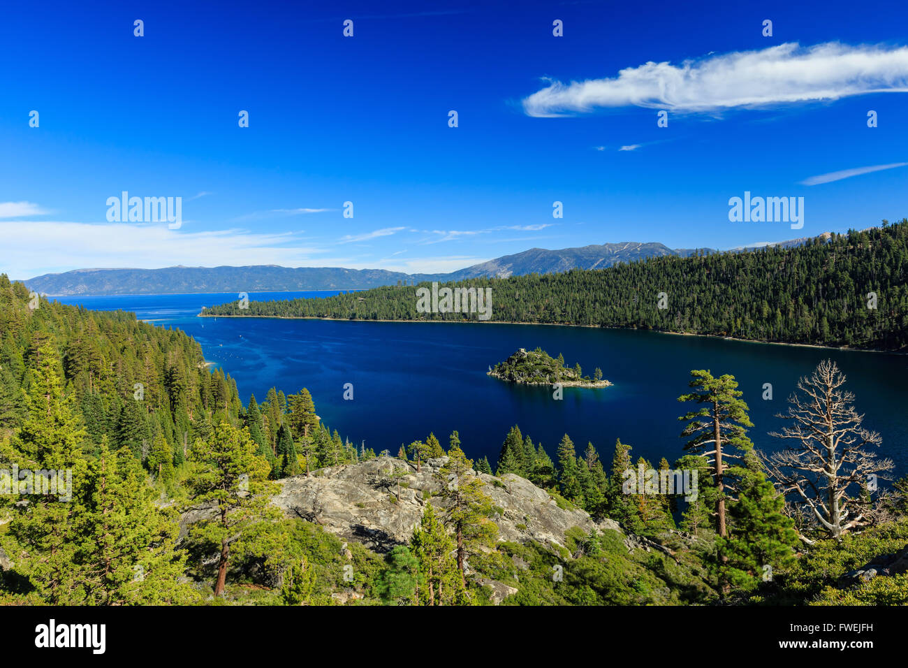 Fannette island, Photos Taken in Lake Tahoe Area Stock Photo