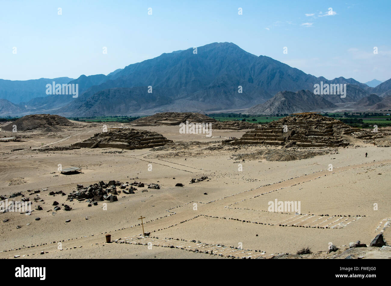 Archaeological zone of Caral ( 2600 BCE and 2000 BCE) . Supe valley