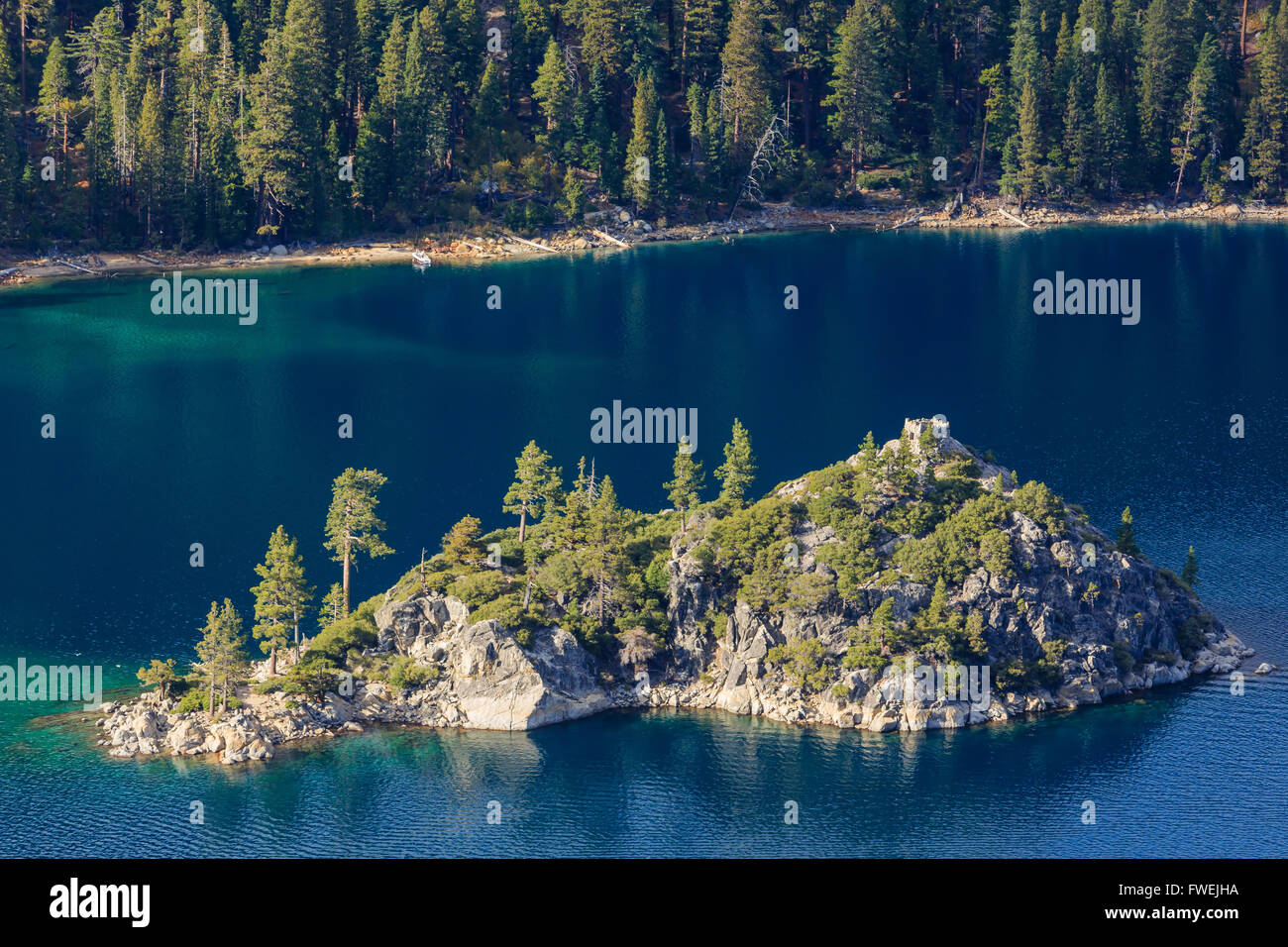 Fannette island, Photos Taken in Lake Tahoe Area Stock Photo