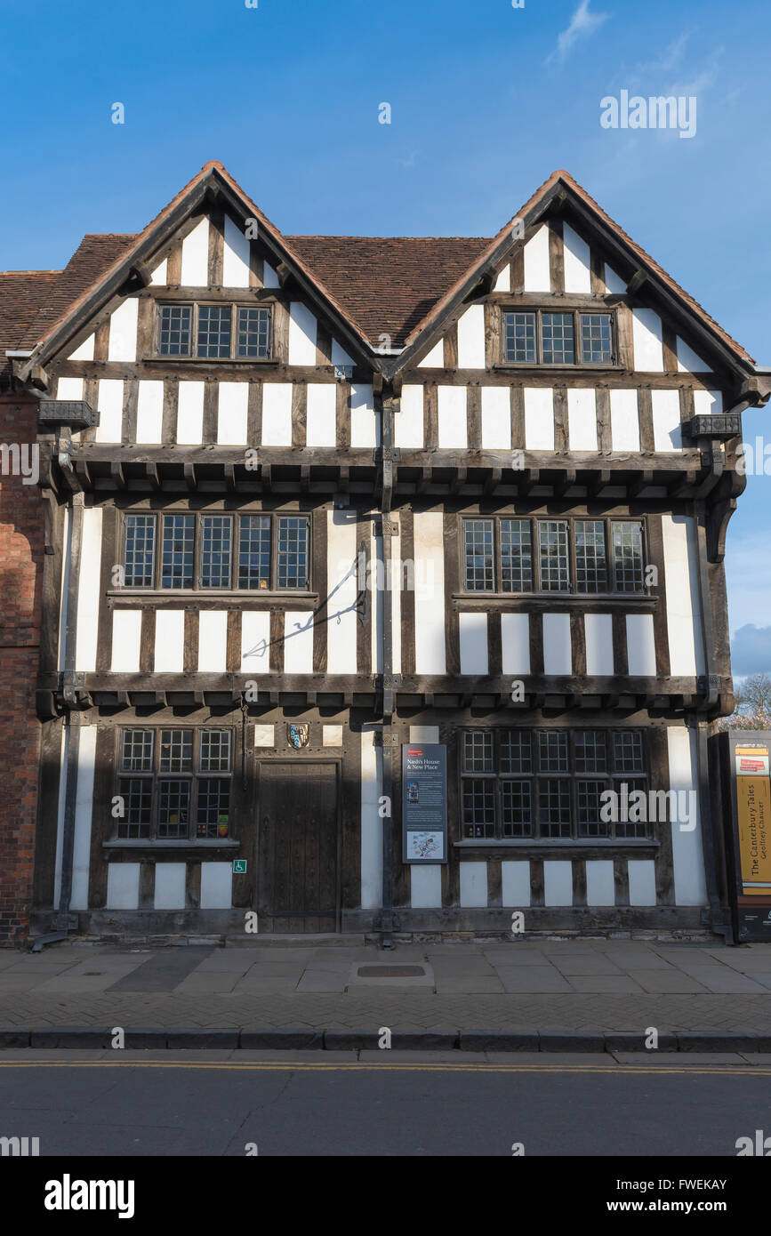 New Place Stratford Upon Avon, view of Shakespeare's house New Place (also known as Nash's