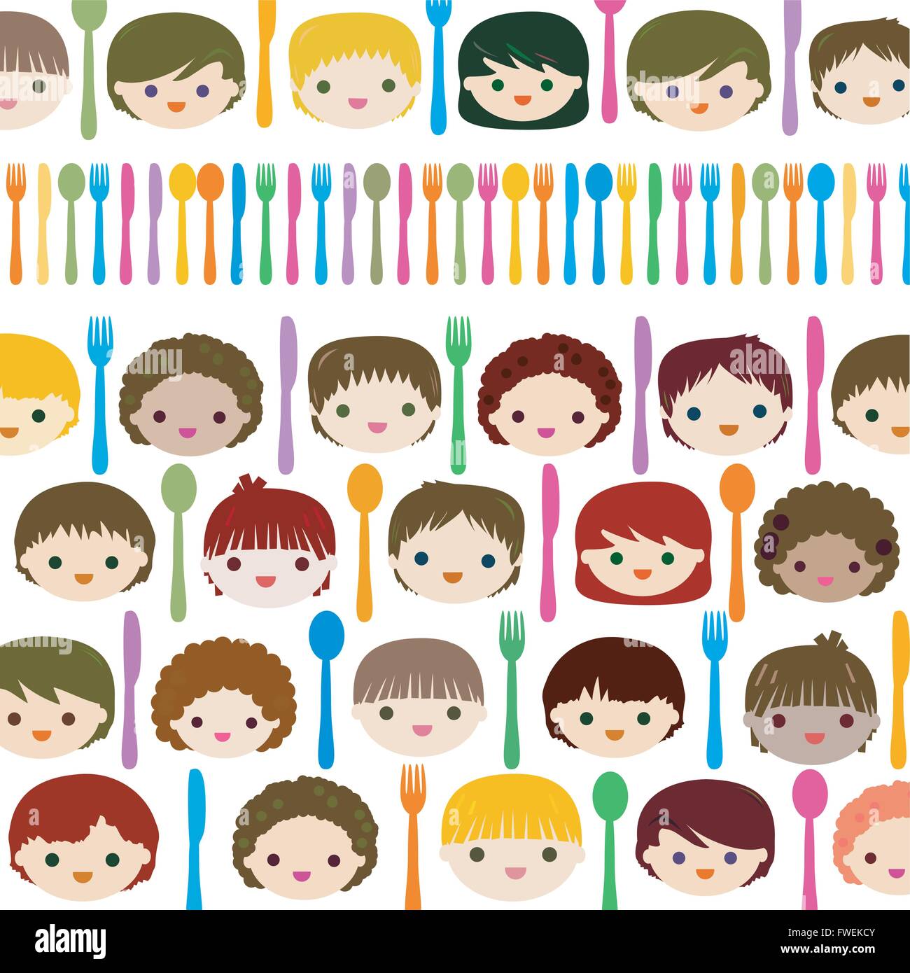 Menu Faces menu kids faces background Stock Vector Image & Art - Alamy