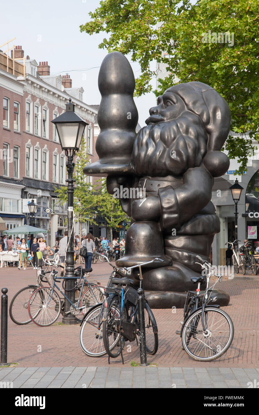 Santa Claus Sculpture by Paul McCarthy, Rotterdam, Holland Stock Photo