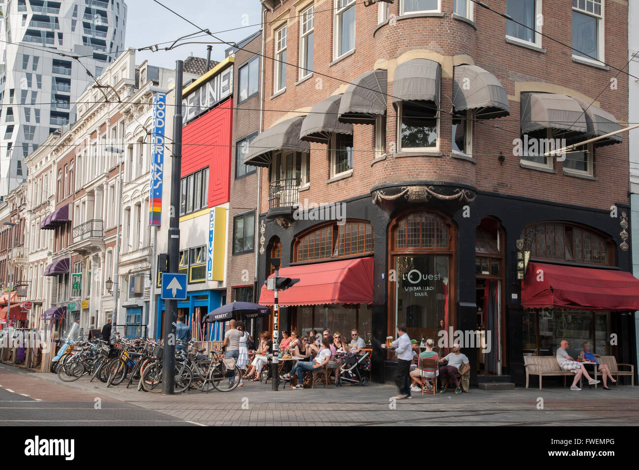 Cafe L'Ouest Wine Bar; Rotterdam, Holland Stock Photo Alamy