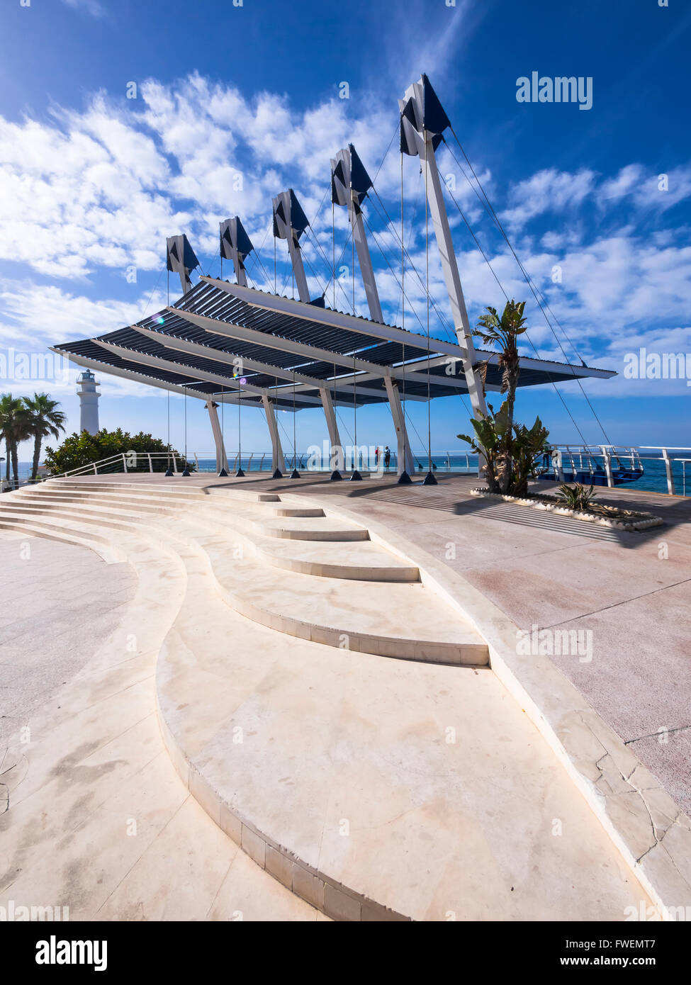 Observation deck at Los Lanos, Andalucía, Spain Stock Photo