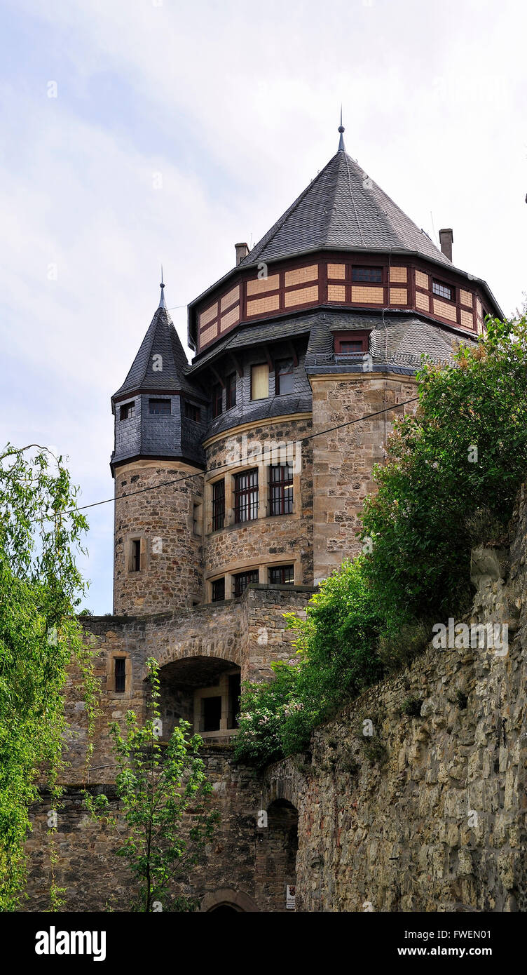 Turret, Alzey castle, Alzeyer Schloss, Alzey, Rhineland Palatinate