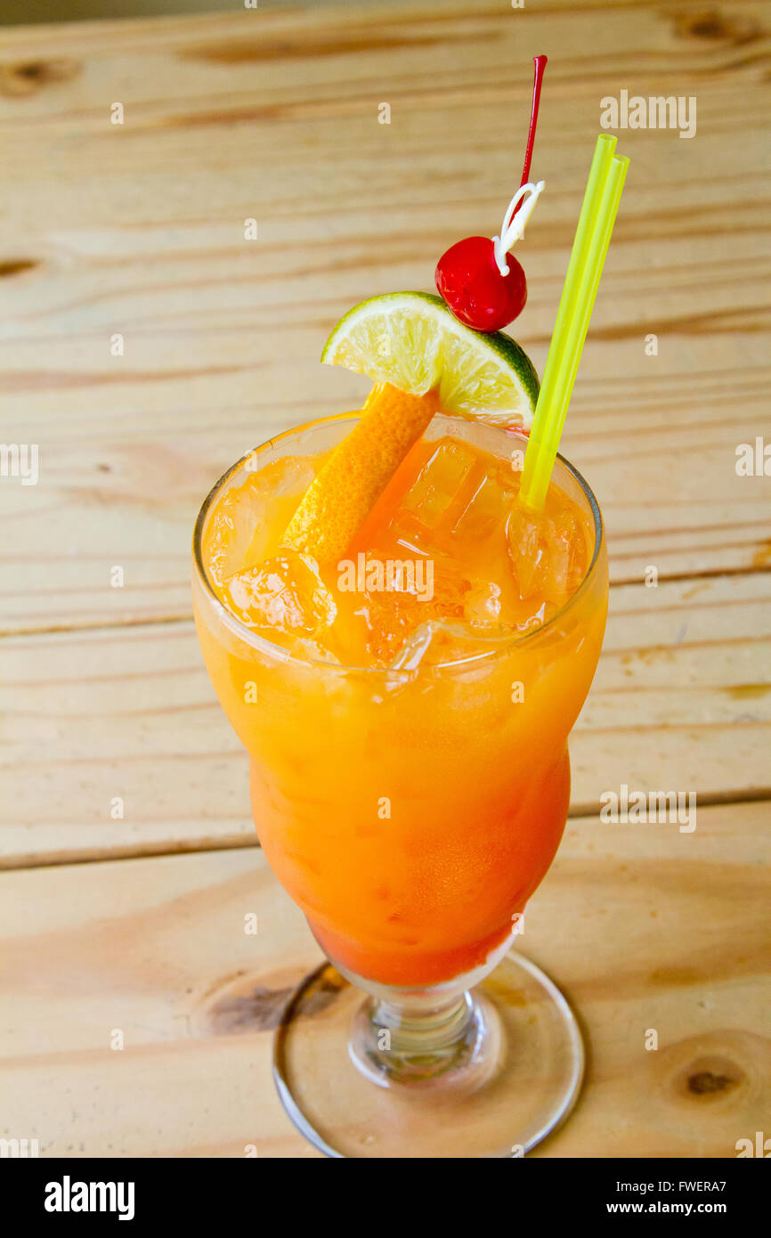 Mixed tropical drinks at a Mexican restaurant Stock Photo Alamy