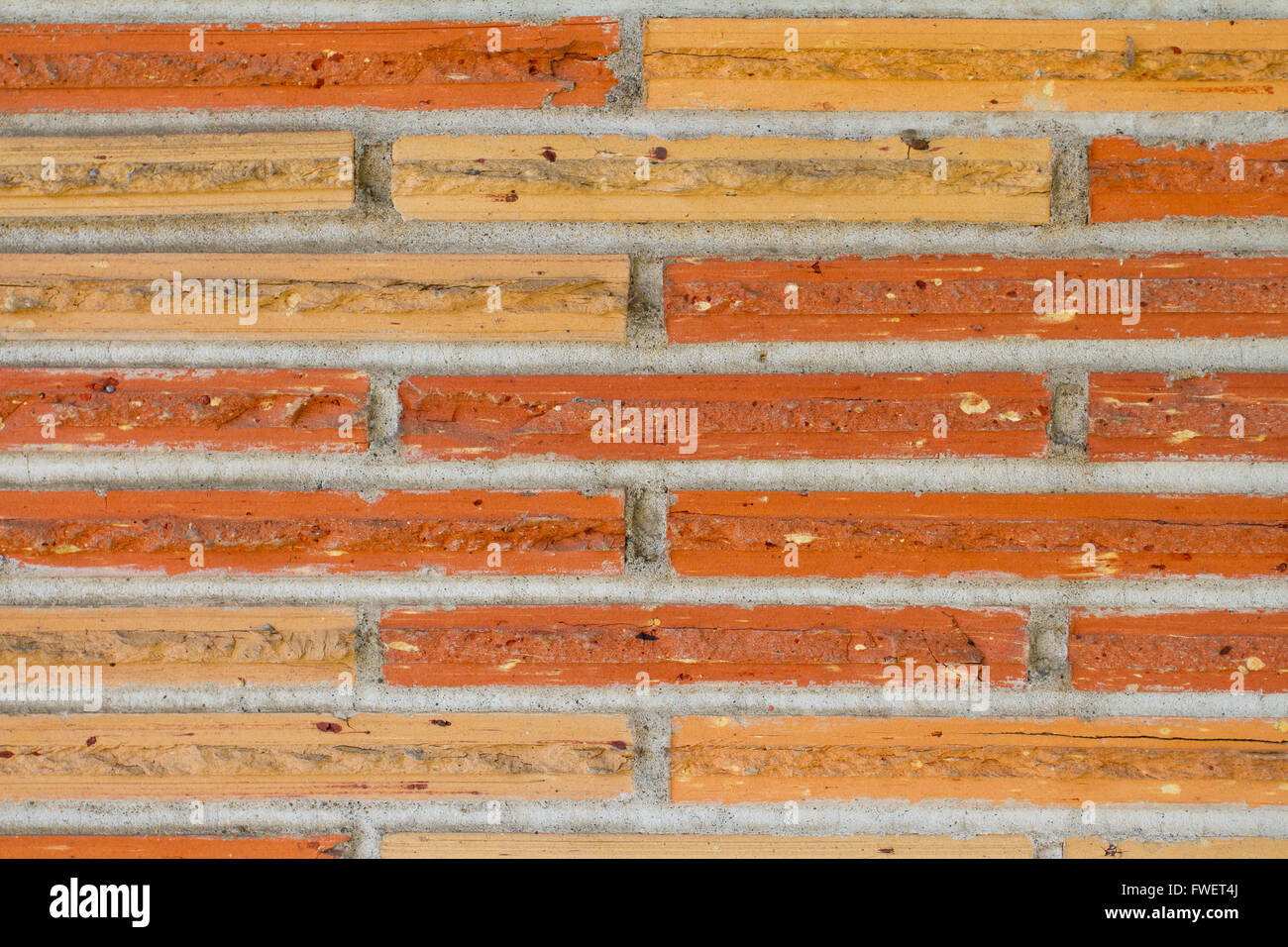 This texture image shows some thin bricks and mortar on the outside of