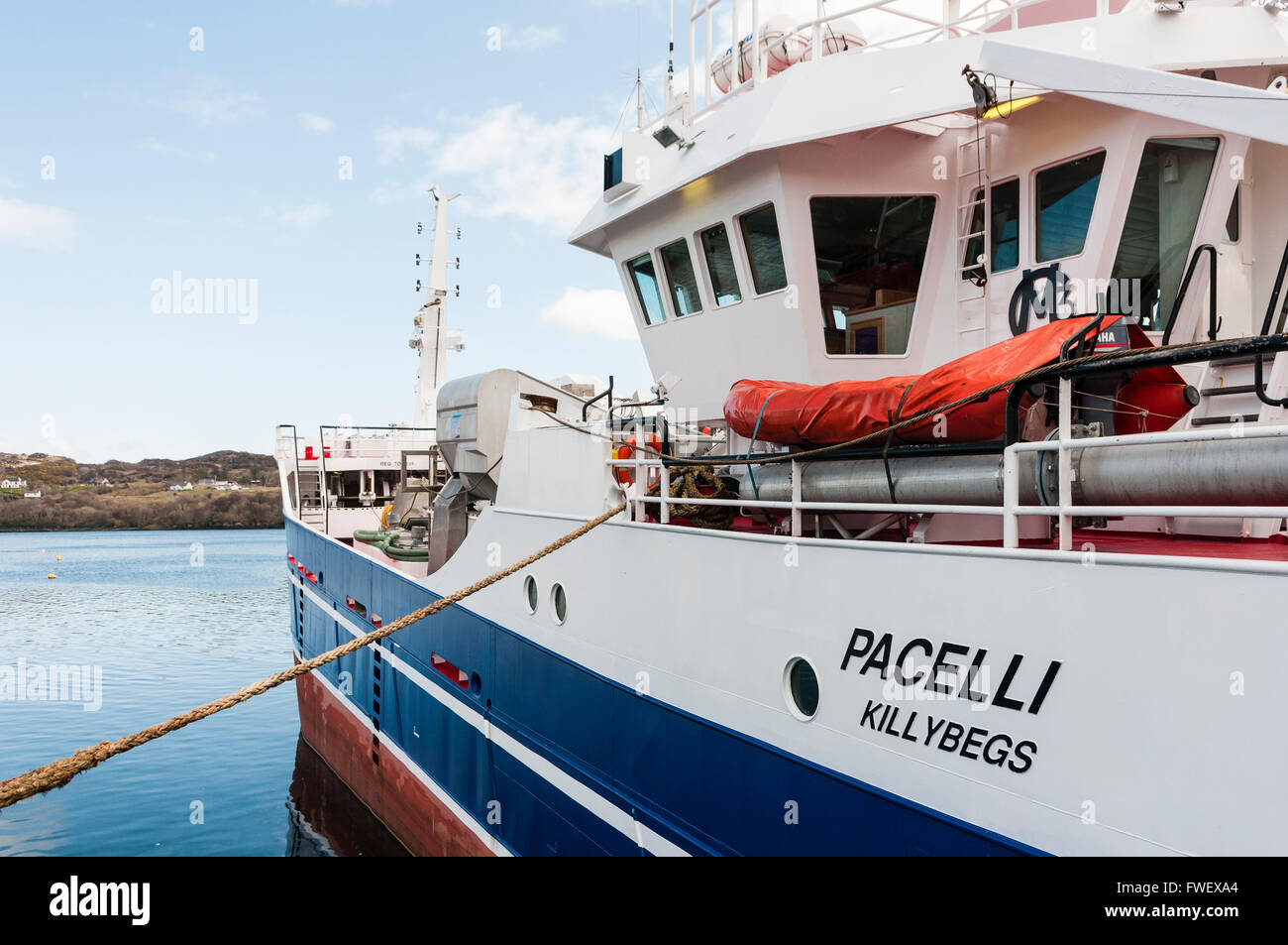 Pacelli ocean-going fishing trawler in Killybegs, Ireland. Stock Photo