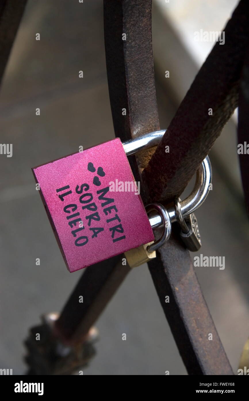 Lock in florence, Italy Stock Photo Alamy