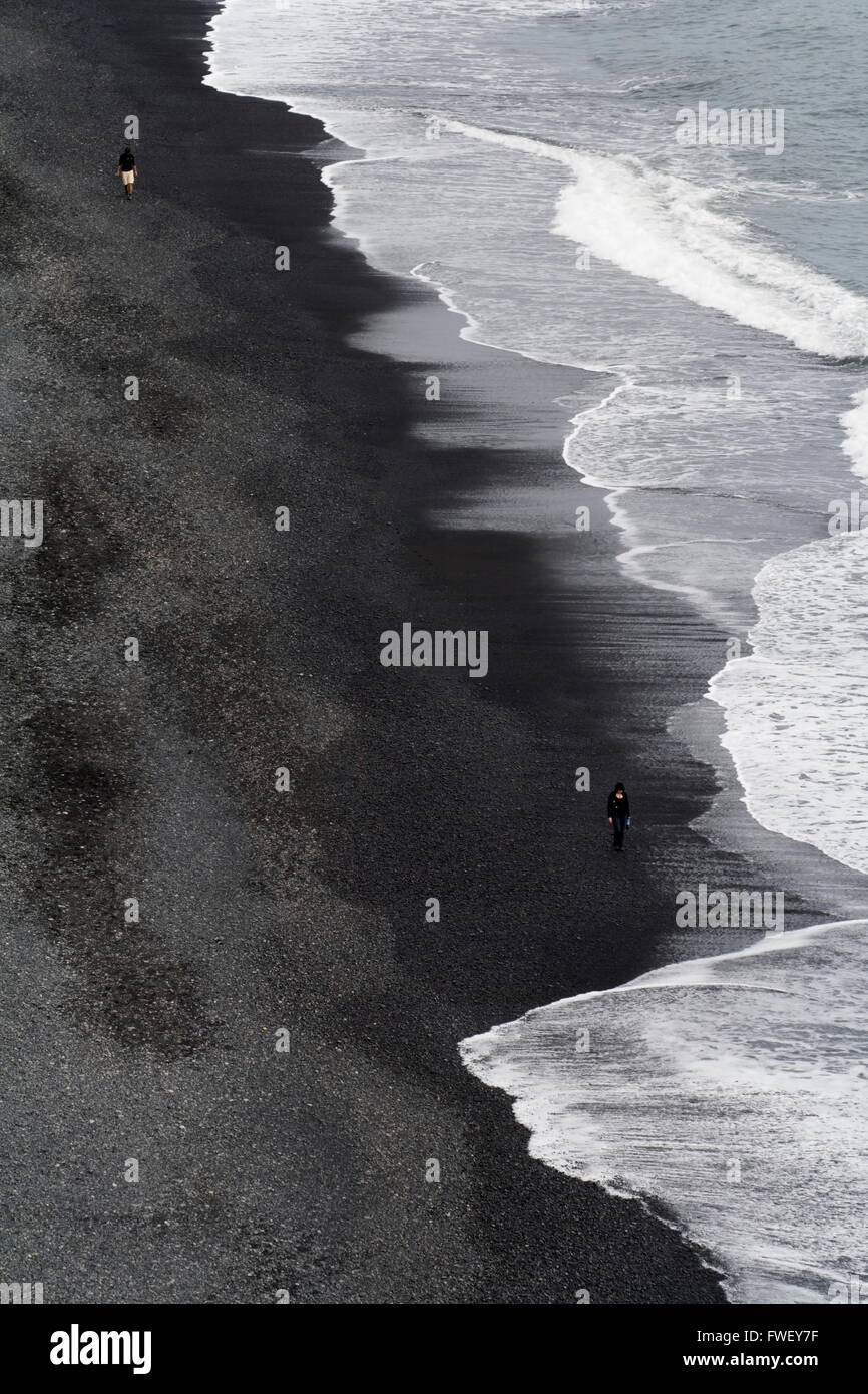 The black beach Reynisfjara, Iceland Stock Photo