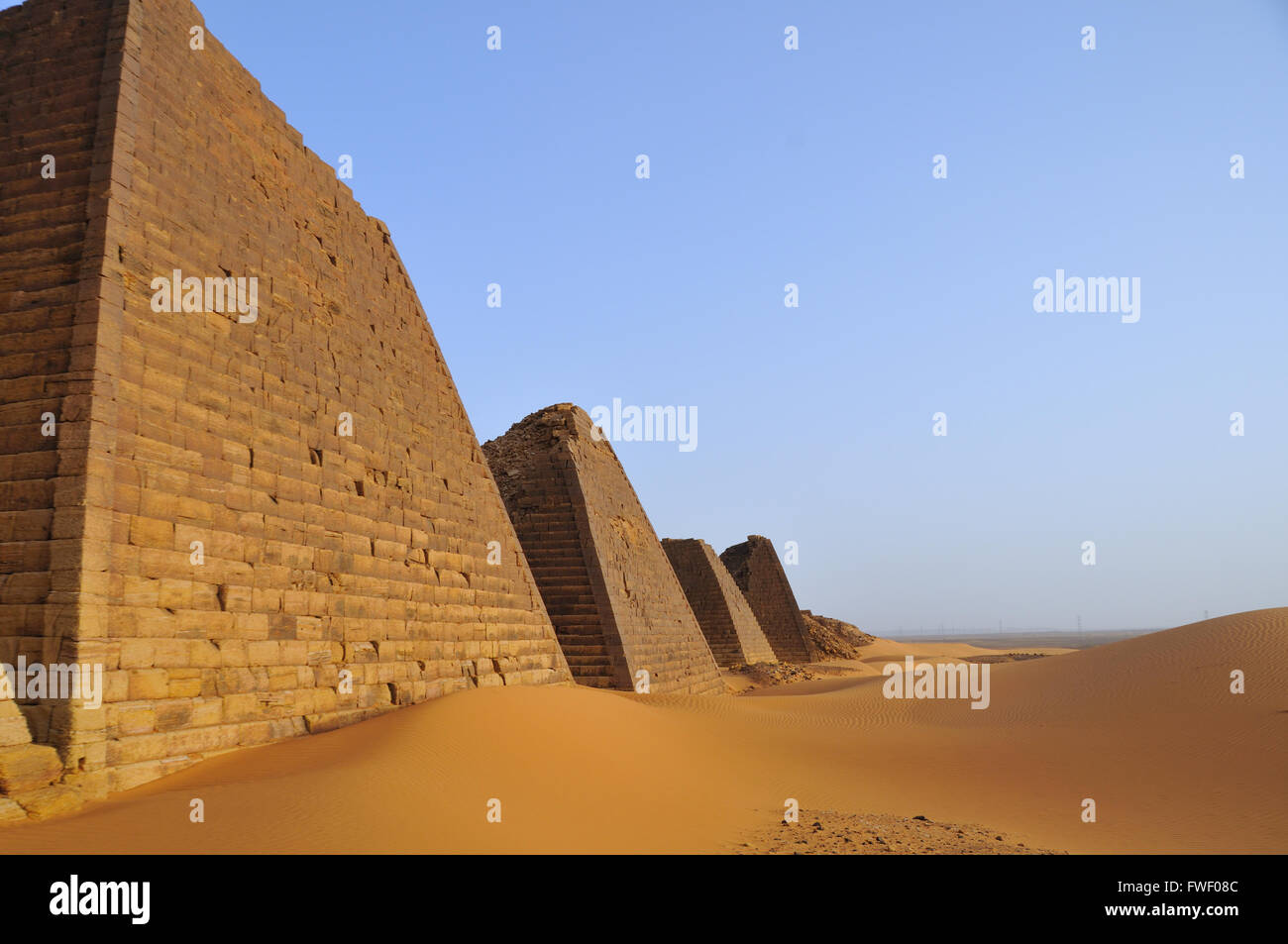 Meroe, pyramids of the Royal Cemetery Stock Photo